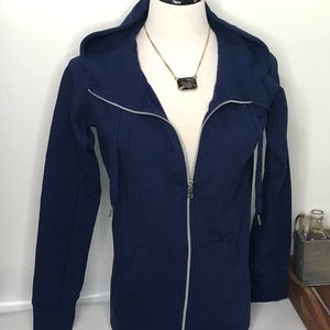 CHAMPION WOMENS ROYAL BLUE ZIP-UP HOODIE #0318